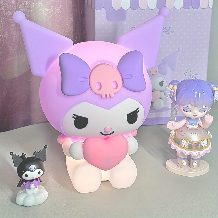 

Kuromi Purple Night Light Cute Style Silicone Soft Touch Turns On 2-level Adjustable 3-color Light Remote Control Built-in 900mah Battery Supports Usb Charging For Decoration, Christmas/birthday Gifts