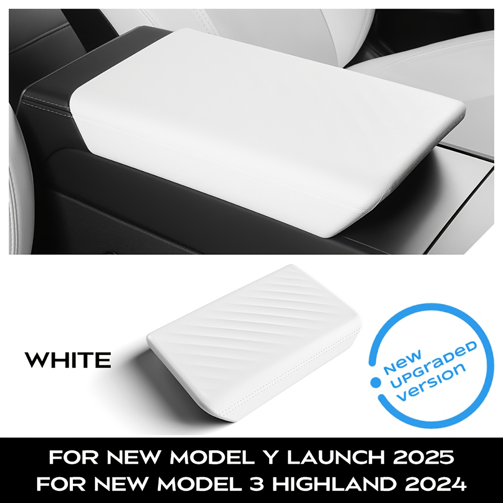 TEMU For New For Launch 2025 And New Model 3 Highland 2024 Tpe Soft Case Center Console Arm Rest Lid Armrest Cover Accessories