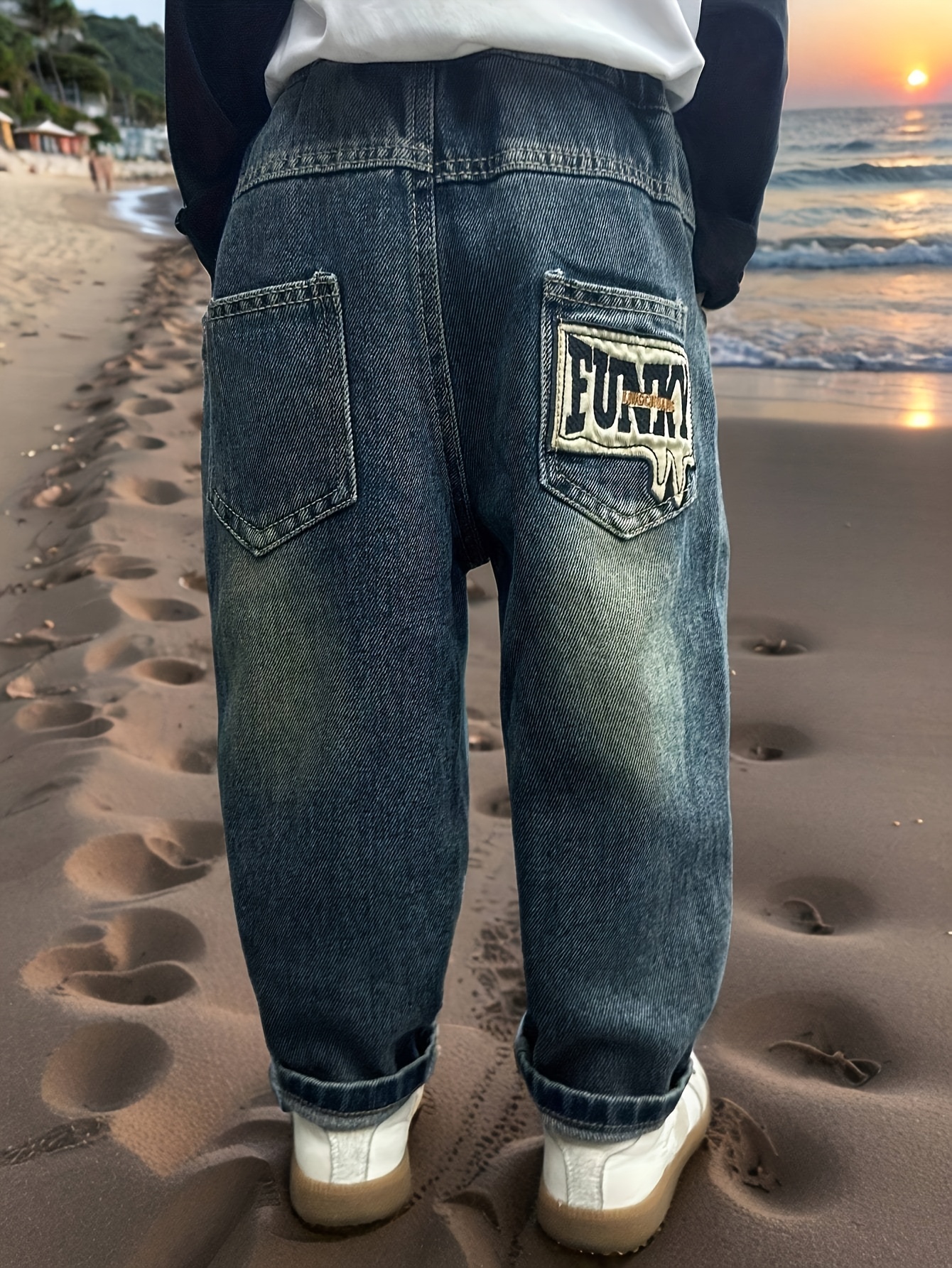 boys' casual loose-fit denim pants Temu Germany