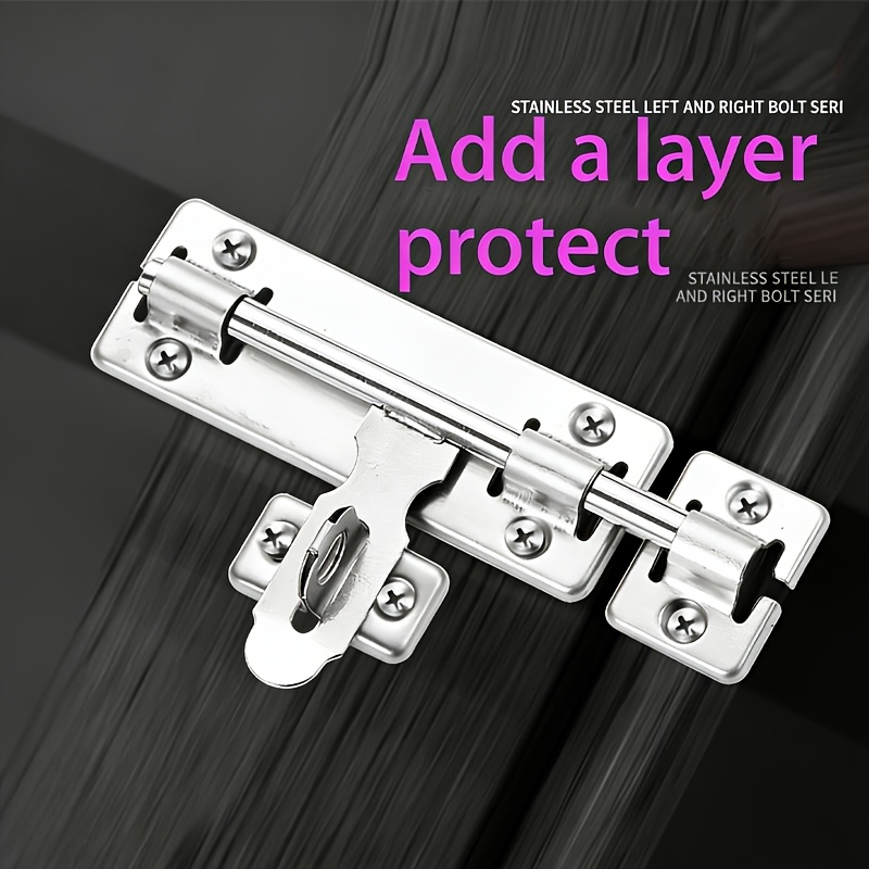 2 Pack Stainless Steel Sliding Bolt Latch Lock