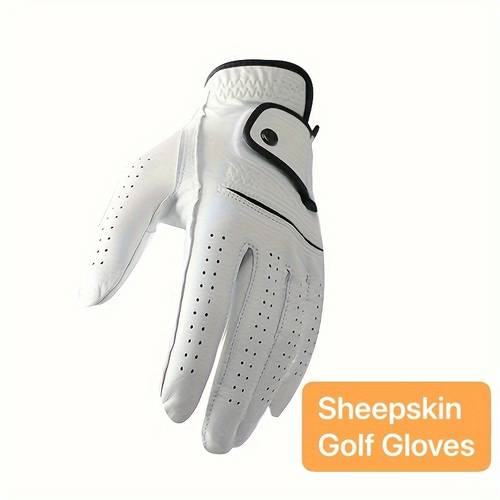 premium sheepskin golf glove for left hand anti slip breathable durable matches