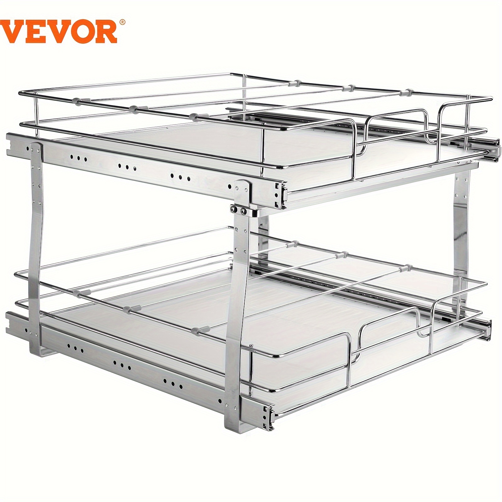 

Vevor 2 16"w X 21"d Out Organizer, Duty Out Pantry Shelves, - Steel Drawers, Sliding Drawer For , Bathroom,