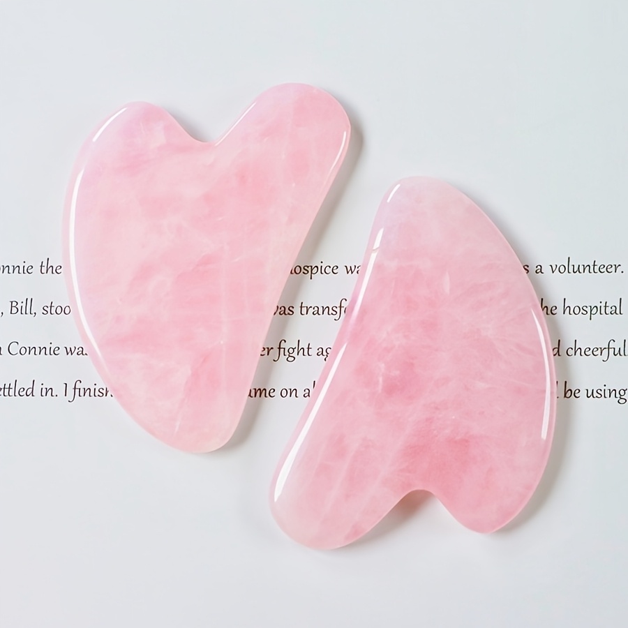 

1pc Rose Quartz Gua Sha, Facial Gua Sha Massage Tool, Guasha Tool For Face And Body Skin Massage. Gua Sha Set For Toxins Prevents Wrinkles For Spa Acupuncture, Relax Trigger Point Treatment.