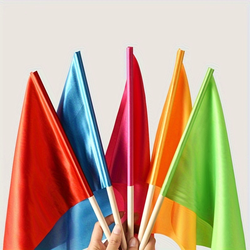 

5pcs 5 Colors Decorative Colored Flags, Festival Party Hands, Shaking Flags, Sports Games, Hands, Shaking Flags