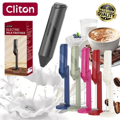 electric milk frother handheld mini handheld milk frother with stainless steel whisk battery powered drink mixer for coffee lattes cappuccinos enthusiasts gift