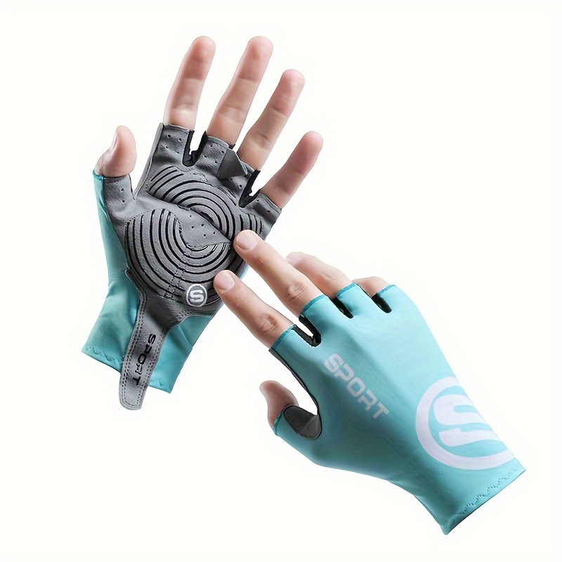 

1pair Unisex Fingerless Gloves, And Sun , Suitable For Cycling And