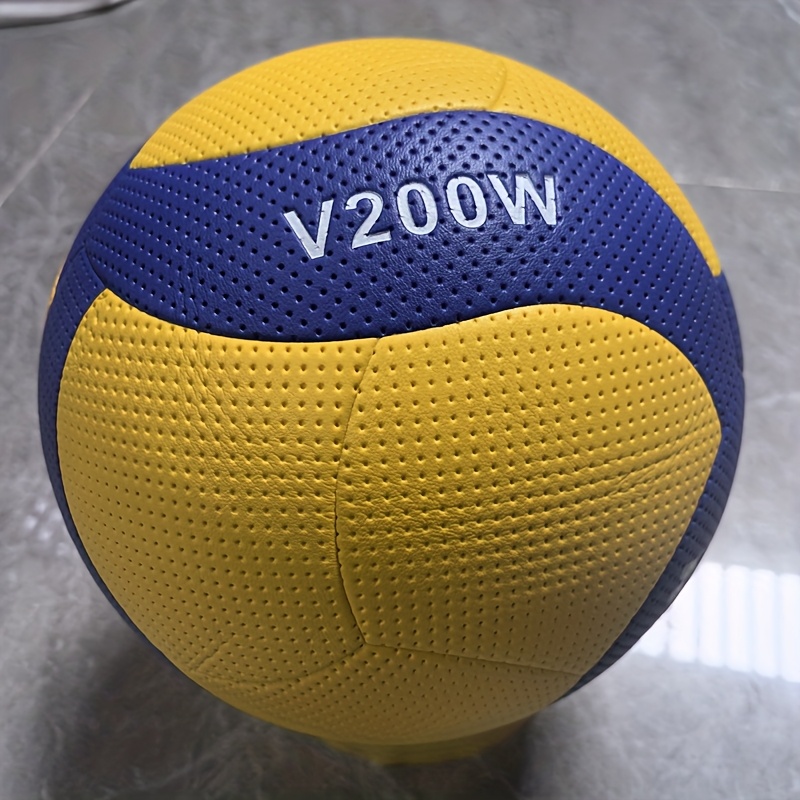 1pc size 5 volleyball durable pu material blue 200w texture indoor competition training volleyball vibrant design durable pu volleyball volleyball training equipment details 0