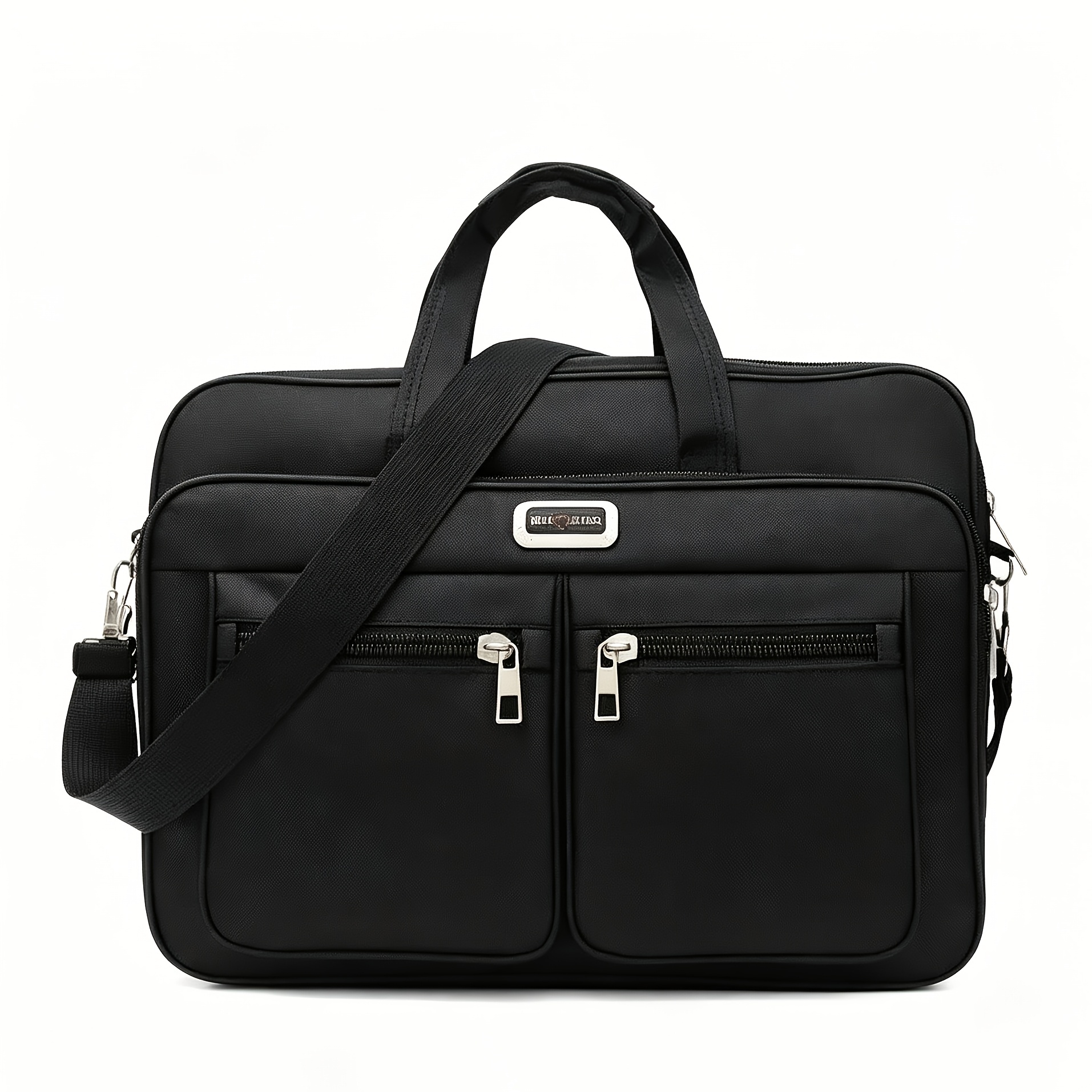 TEMU Large Capacity Business Laptop Briefcase For Men Multi-compartment Notebook Messenger Tote Bag Adjustable Shoulder Strap Handbag For Office Work