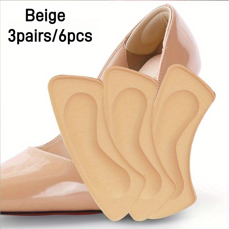 6pcs Self-adhesive Soft Sponge Heel Inserts - Anti-blister, Adjustable Sizing & Comfortable For All Shoes