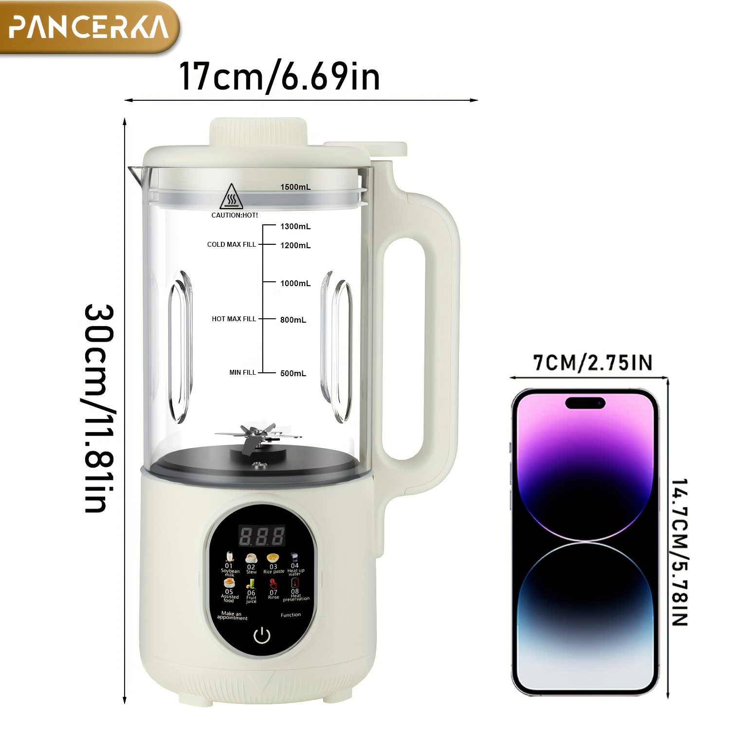   1500ml   800w high speed blender with multi function   operation suitable for almond soy   220 240v european standard plug easy   without battery   rpm motor