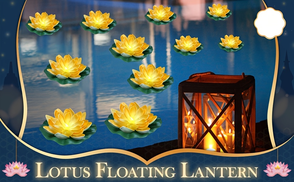 Solar Lotus-Lampe - Schwimmendes Solarlicht Für Teich & Garten