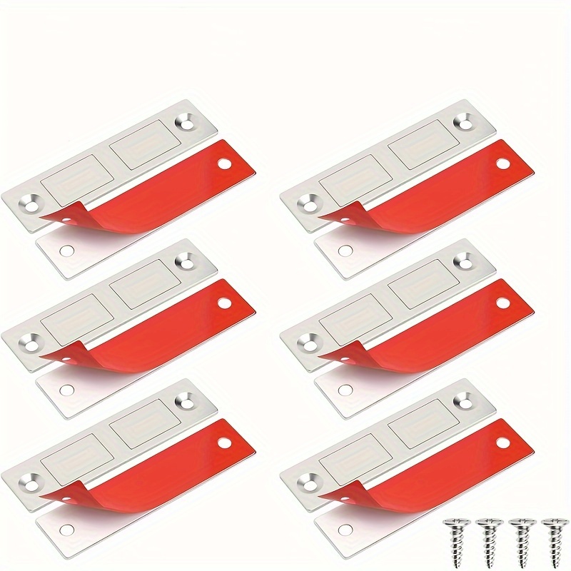 10-Pack Ultra Thin Magnetic Cabinet Catch – Adhesive Mount, 20lb Holding Force For Kitchen Doors, Drawers & Closets