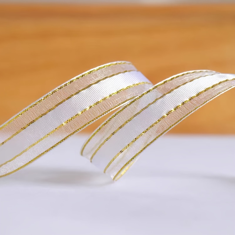 108 Inches Long, Middle Section Snow Gauze Floral Ribbon Bow Ribbon Birthday Cake Gift Wrapping Bouquet Ribbon