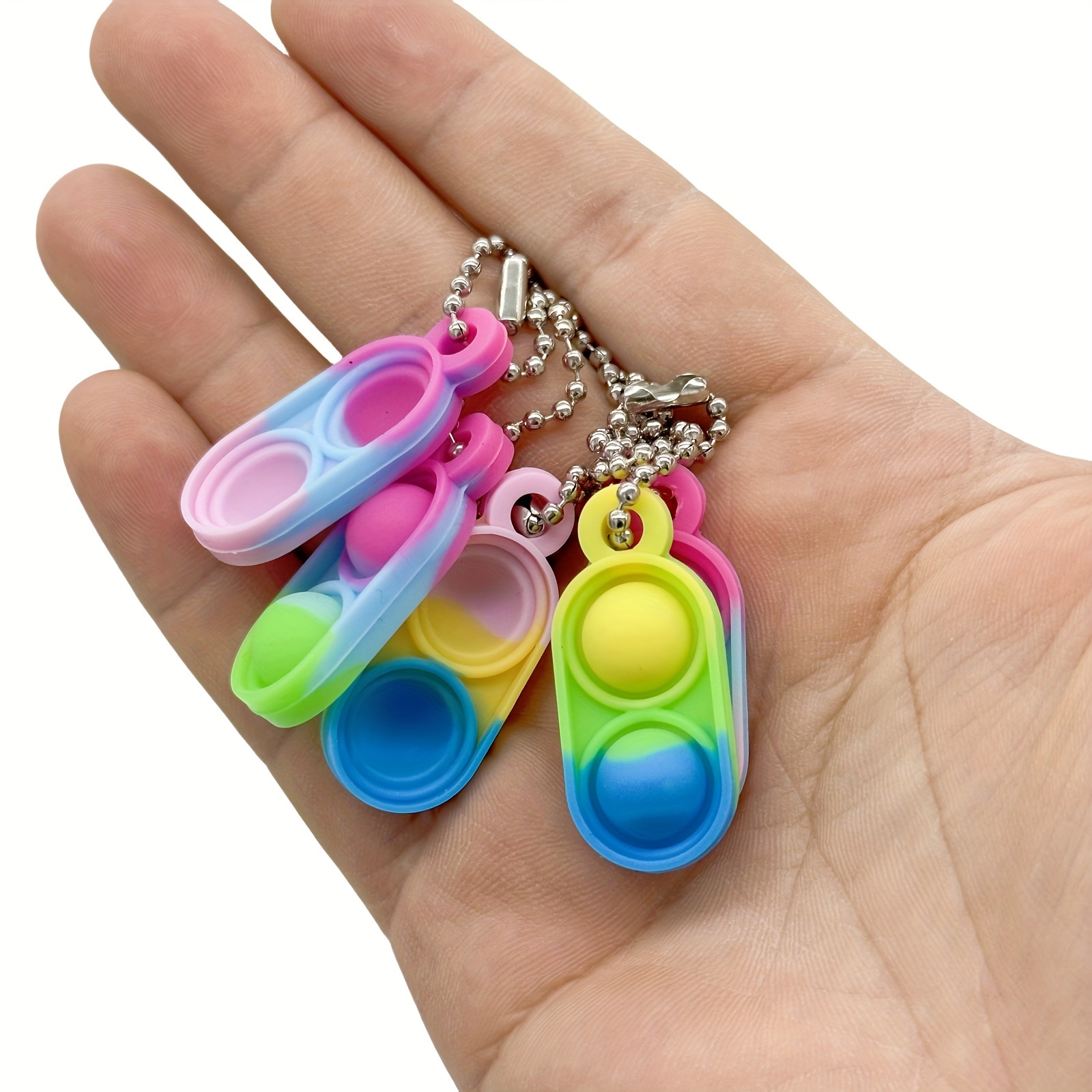 60 piezas mini llavero fidget toys juego silicona pvc Temu