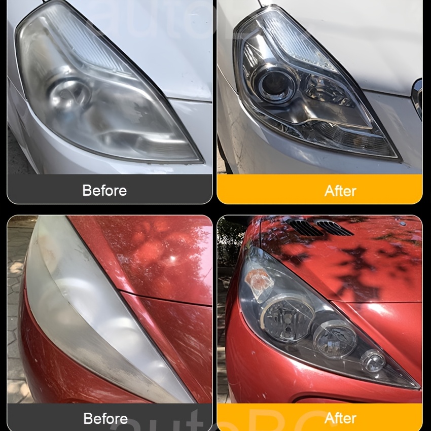 Car Headlight Restoration Kit - Crystal Clear Coating For Oxidation, Yellowing & Scratch Repair