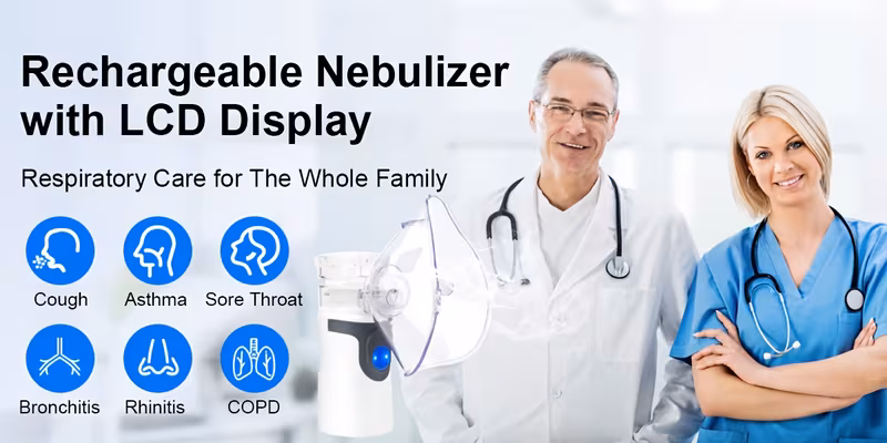 portable mesh nebulizer for adults and kids quiet handheld grade usb rechargeable dual fast mist anti clog self cleaning compact for travel and home use Product details 3