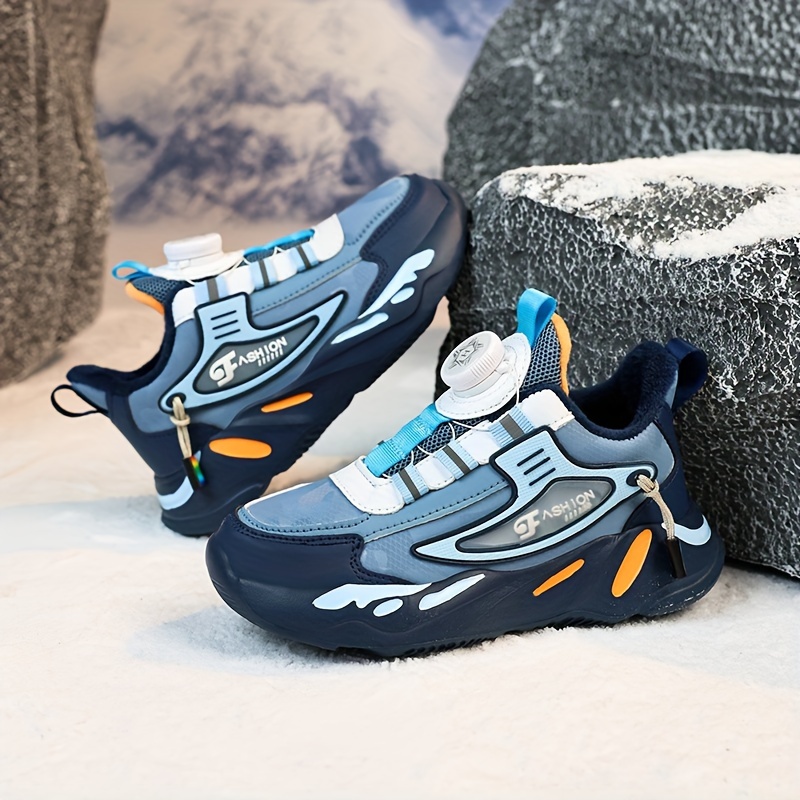 New Autumn-Winter Fleece-Lined Casual Sports Shoes for Kids, Warm *l  Sneakers, Kid Shoes, Kids Shoes with Wheels, Sneakers, Shoes Kids, Kids