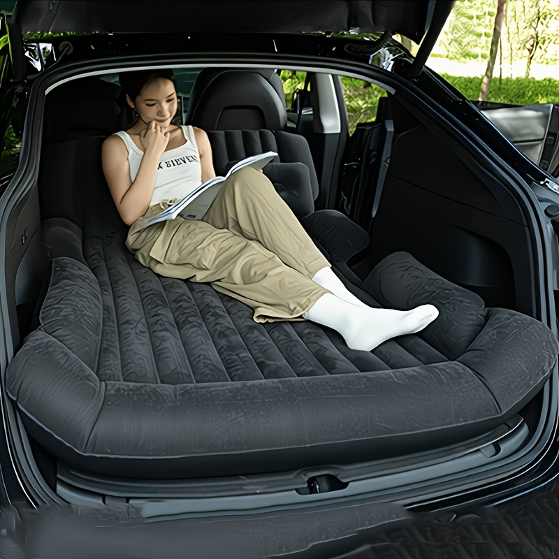 TEMU Suv Inflatable Thick Travel Camping Bed With 2 Pillows And Air Pump, Portable Inflatable Mattress For Suv Trunk And Back Seat, Suitable For Rvs,