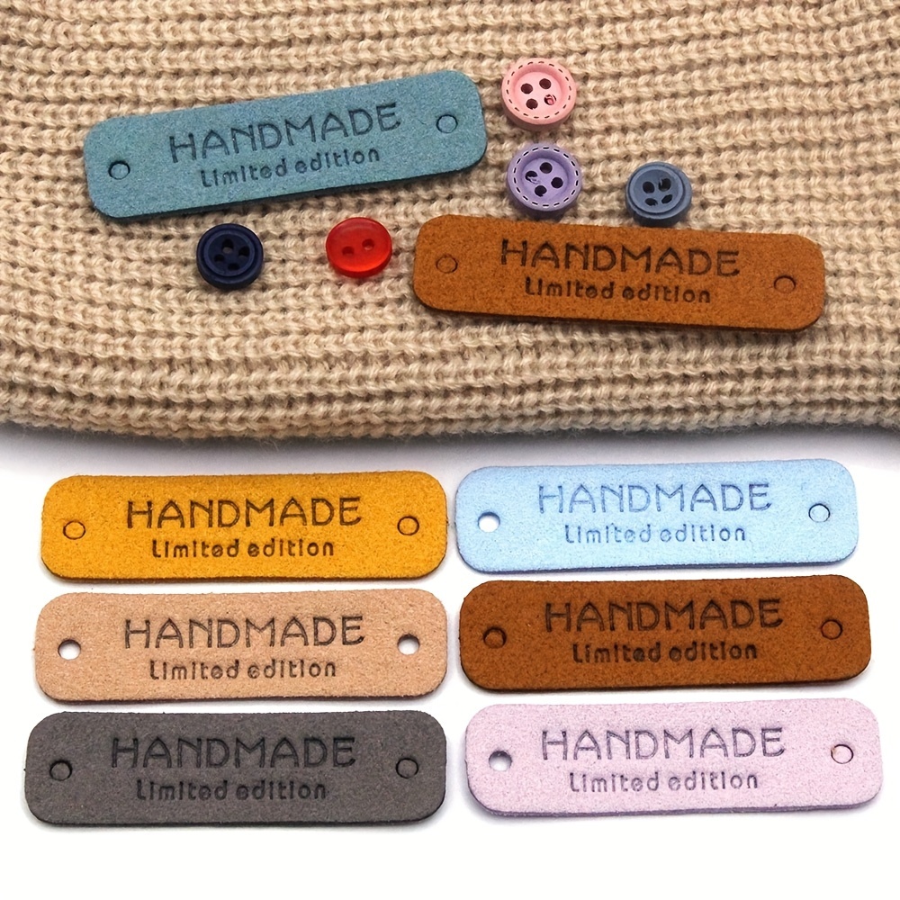 

20pcs Sewing Labels - Mixed Colors, Pvc Tags For Knit Hats & Clothes, Edition Craft Accessories, Artisan Product Tags | Decorative Buttons | Supplies, Sewing Supplies Accessories