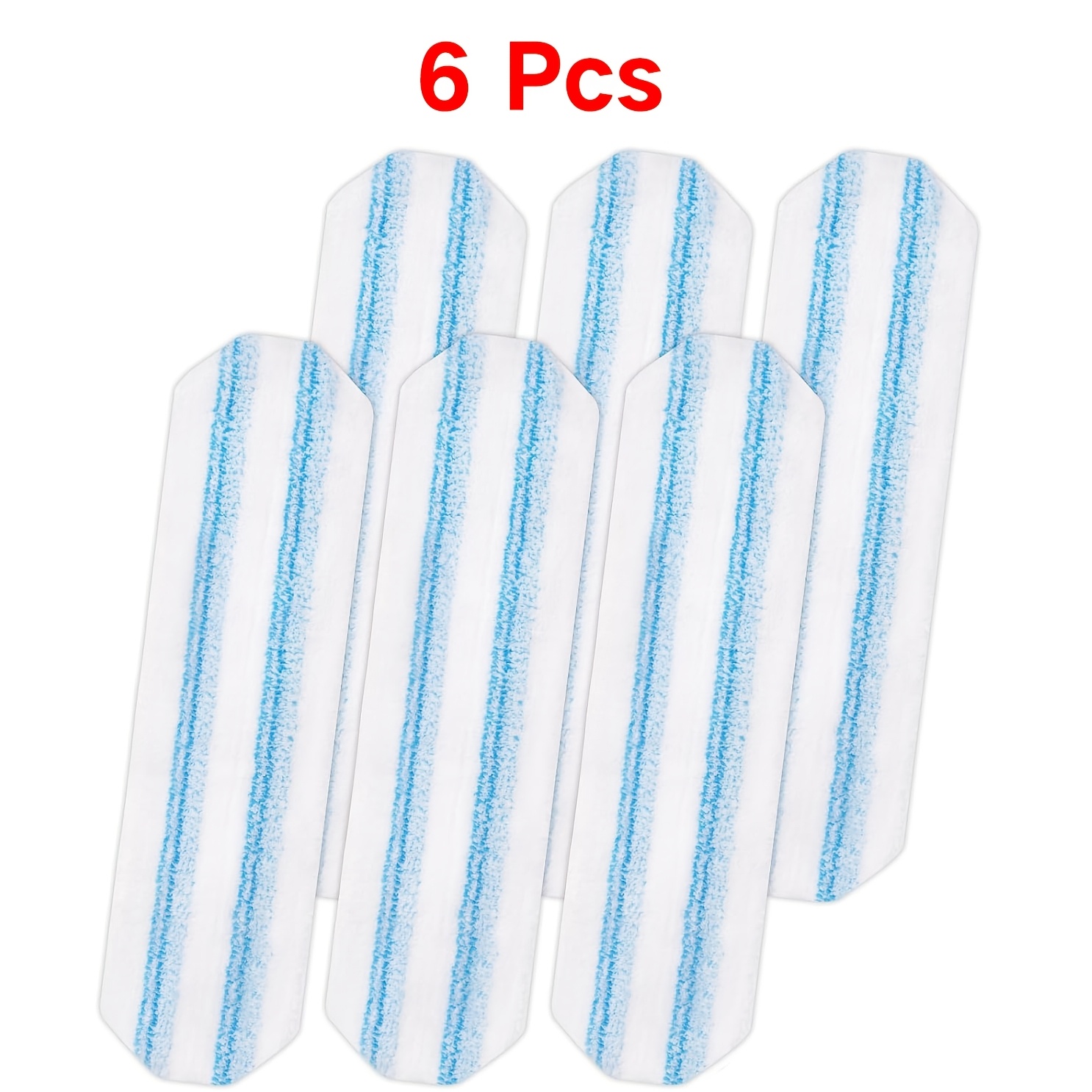 6pcs Times Compatible For Flat Mop Refills - Washable & Reusable Mop Pads Suitable For System, Multi- Floor/ Heads, Mop Replacement Heads For Floor System (no Residue, Cost-effective)