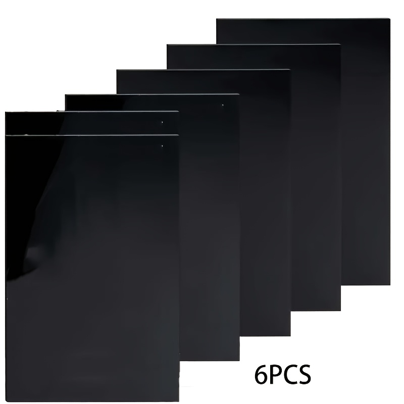 E-shop 6 Stück schwarze Acrylplatte, 2 mm dick, glänzende Oberfläche, langlebig und flexibel, geeignet für Laserschneiden, Gravieren, Basteln,