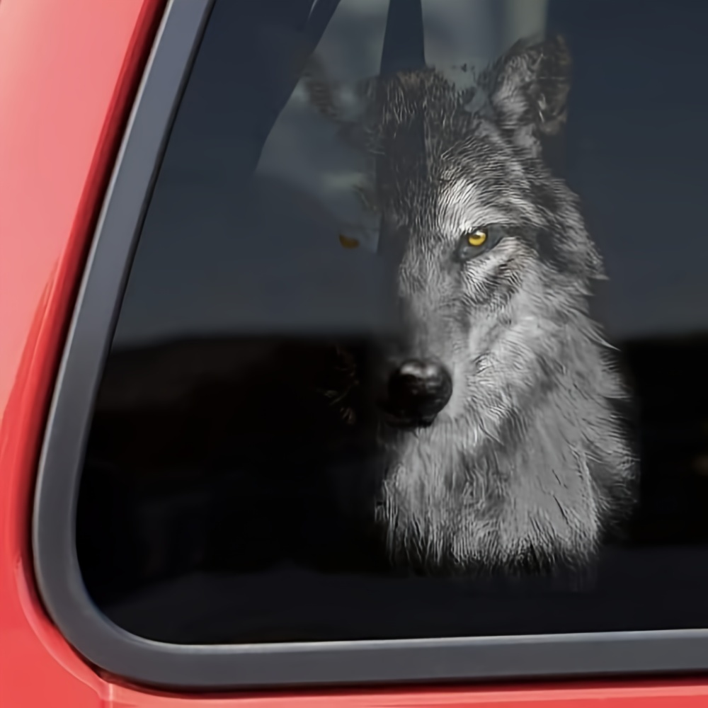 wolf decals for cars sold on Temu United States