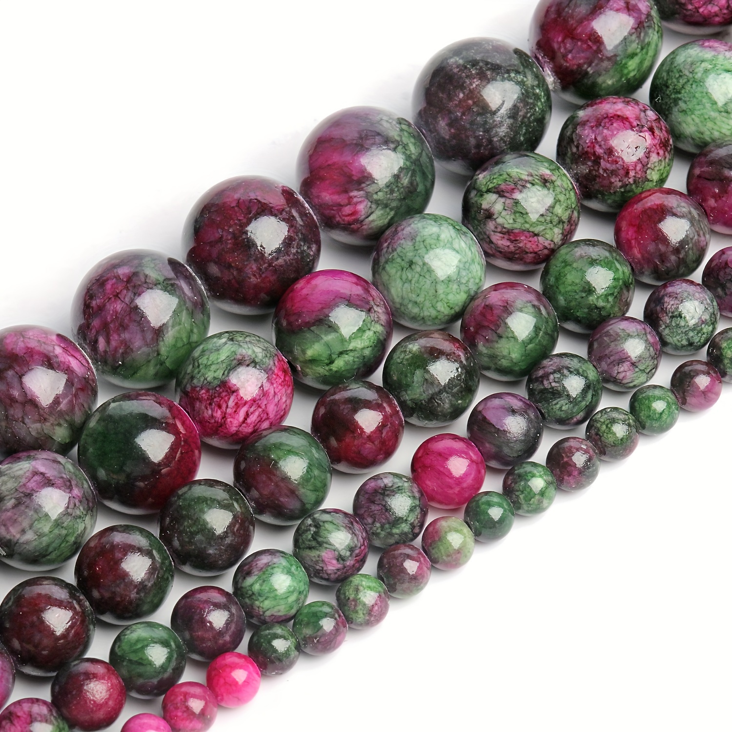 

4/6/8/10/12mm Natural Stone, Mixed Beads, Round Loose Spacer Beads For Jewelry Making, Diy Unique Bracelet Necklace For Gift