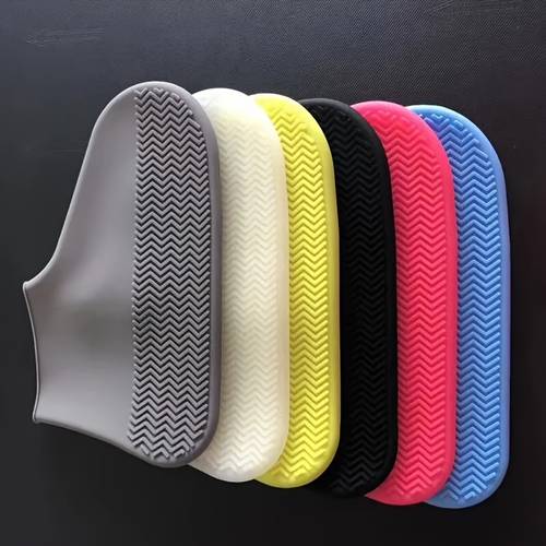 1 pair of waterproof silicone shoe covers reusable non slip wear resistant ideal for outdoor activities and must have items for riding must have items for