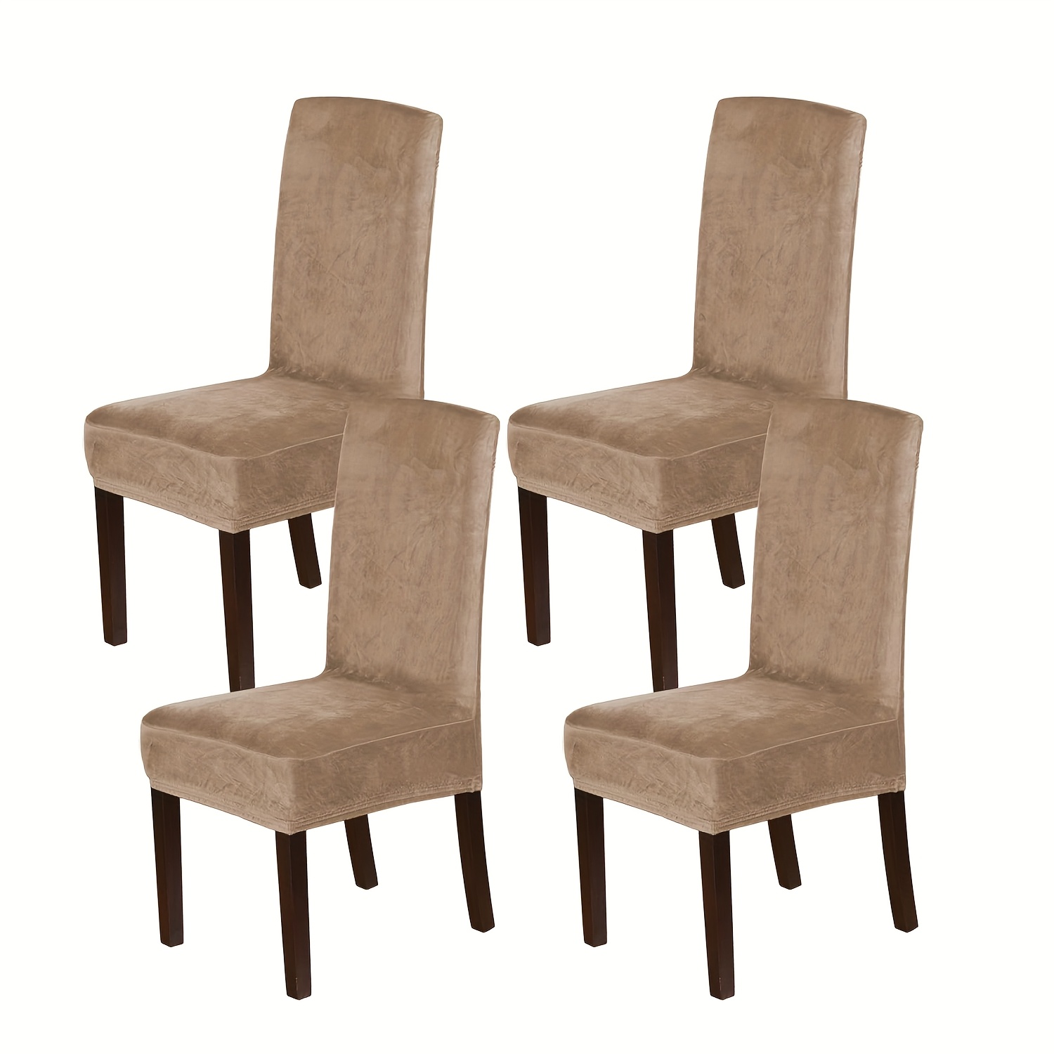 TEMU Velvet Dining Chair Covers, Restaurant Chair Covers, Elastic Kitchen Chair Covers, Soft Washable Dining Chair Covers, Chair Sofa Covers