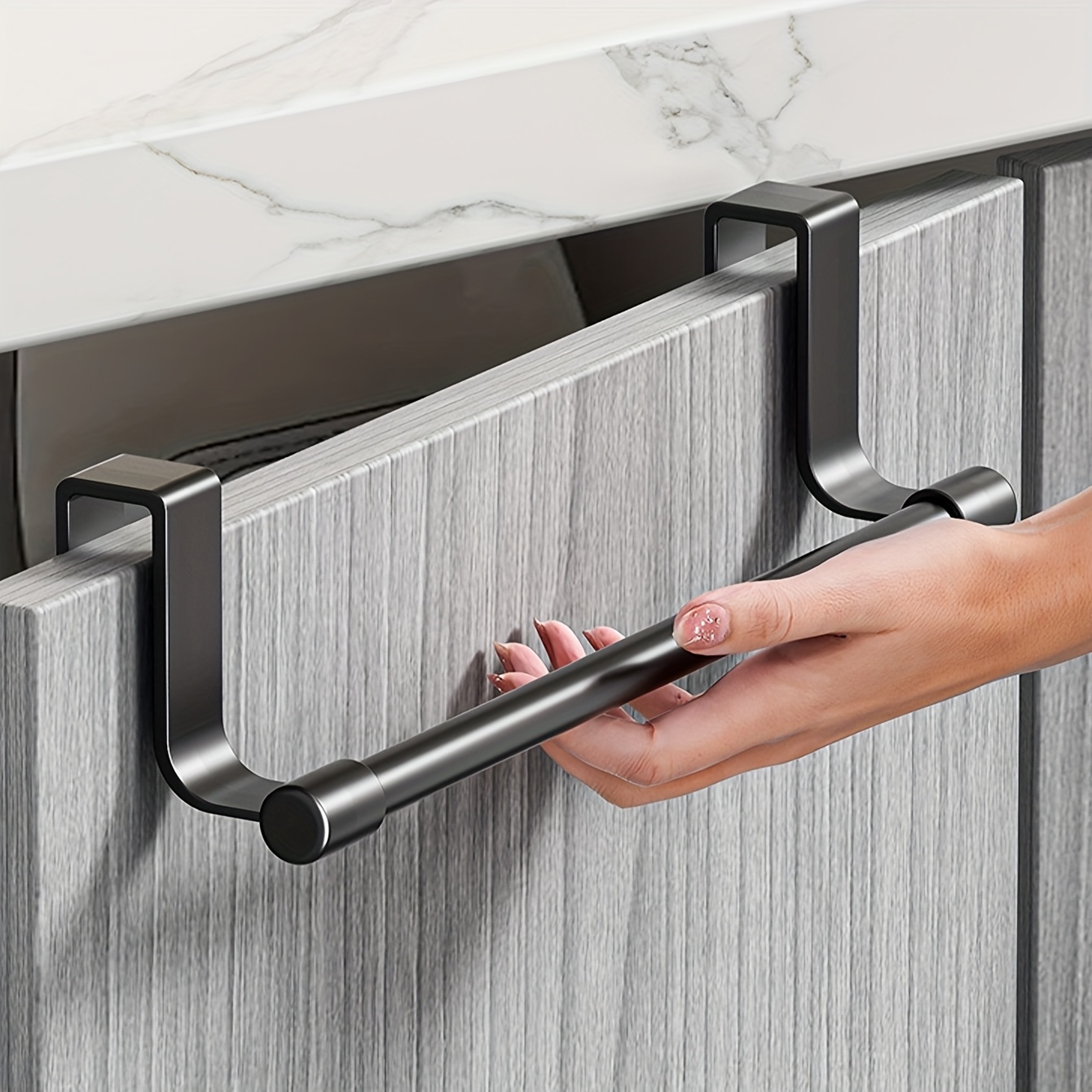 Kitchen Cabinet Towel Rack, Wall Mounted Dishcloth Storage