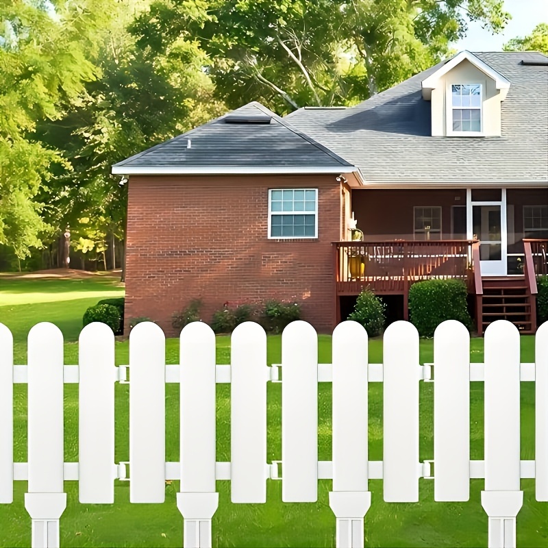 

White Plastic Garden Fence - Decorative Outdoor Border For Yard, Patio & Vegetable Garden - Durable, Easy-install Landscape Edging Outdoor Garden Decor Outdoor Patio Decor