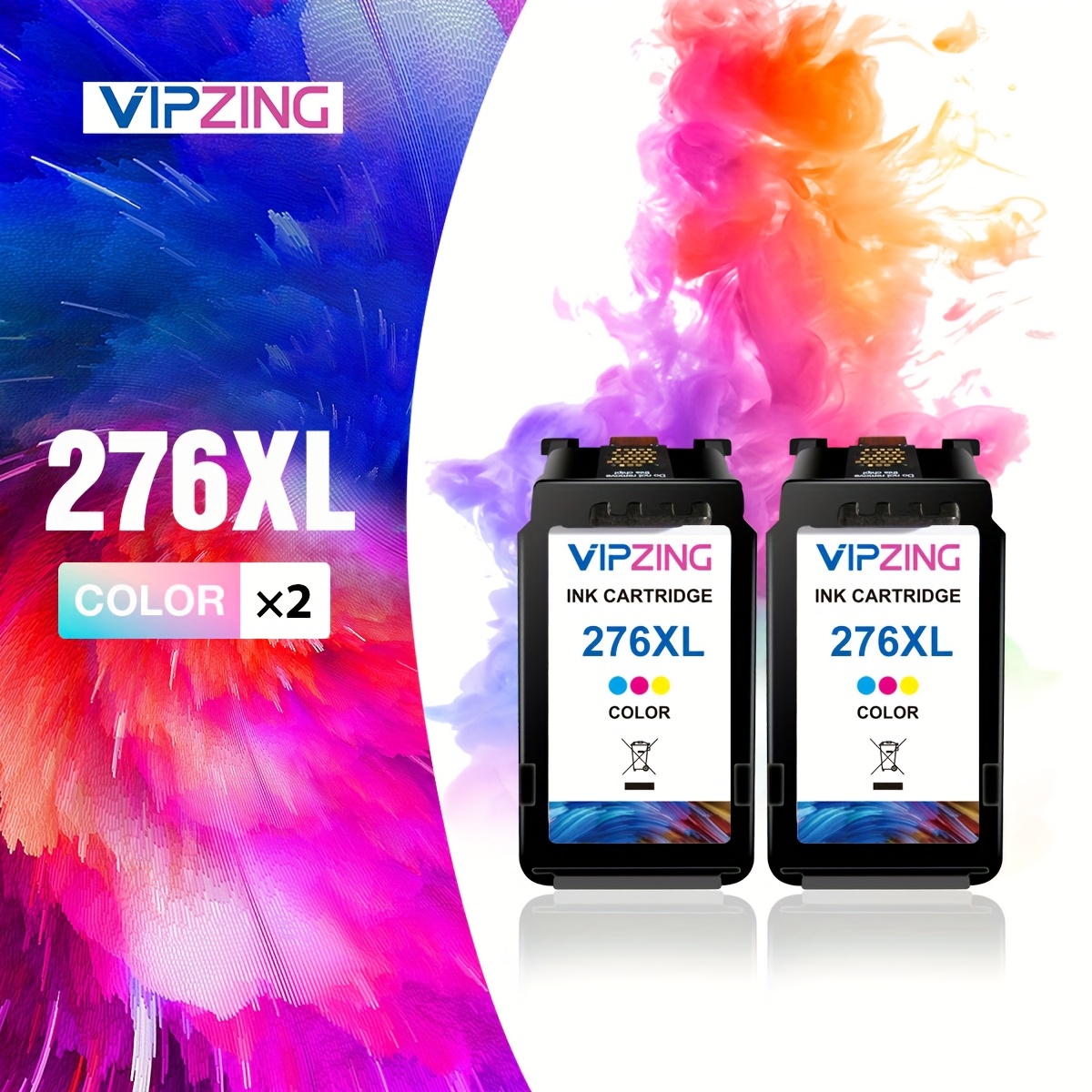 TEMU Set Of 2 Compatible Ink Cartridges, 275xl And 276xl, For Printers Including Models Tr4720, , Tr4700, Ts3722, Ts3500, Tr4722, Ts3720, And Ts3520,