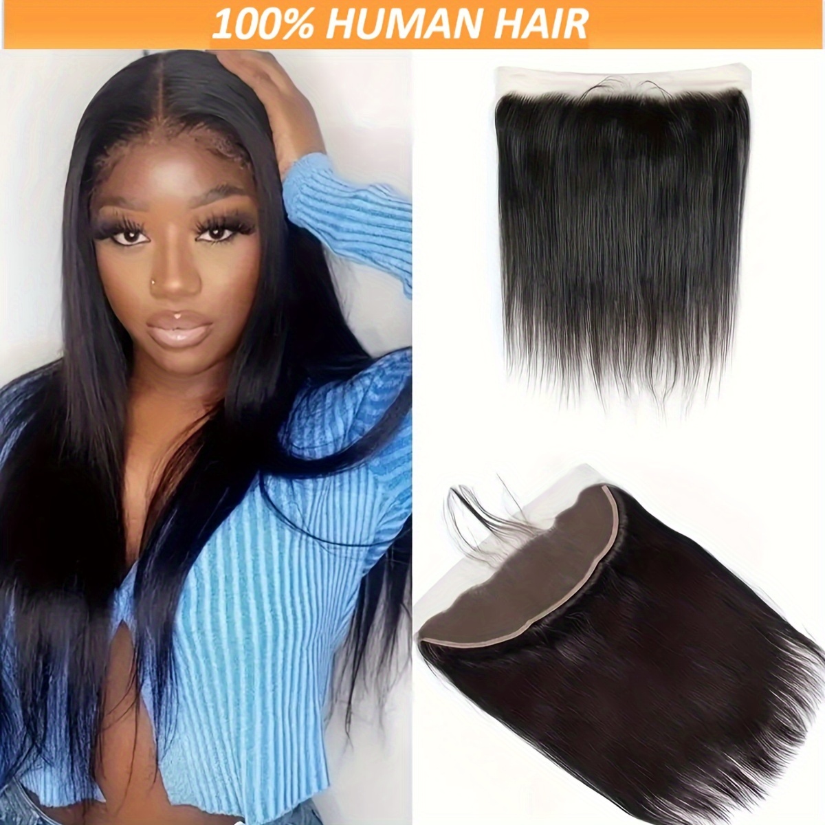 

Seamless, Luxurious Brazilian Human Hair Lace Closure - 13x4 Ear To Ear Straight Frontal, , 8-22 Inch, 180% Density