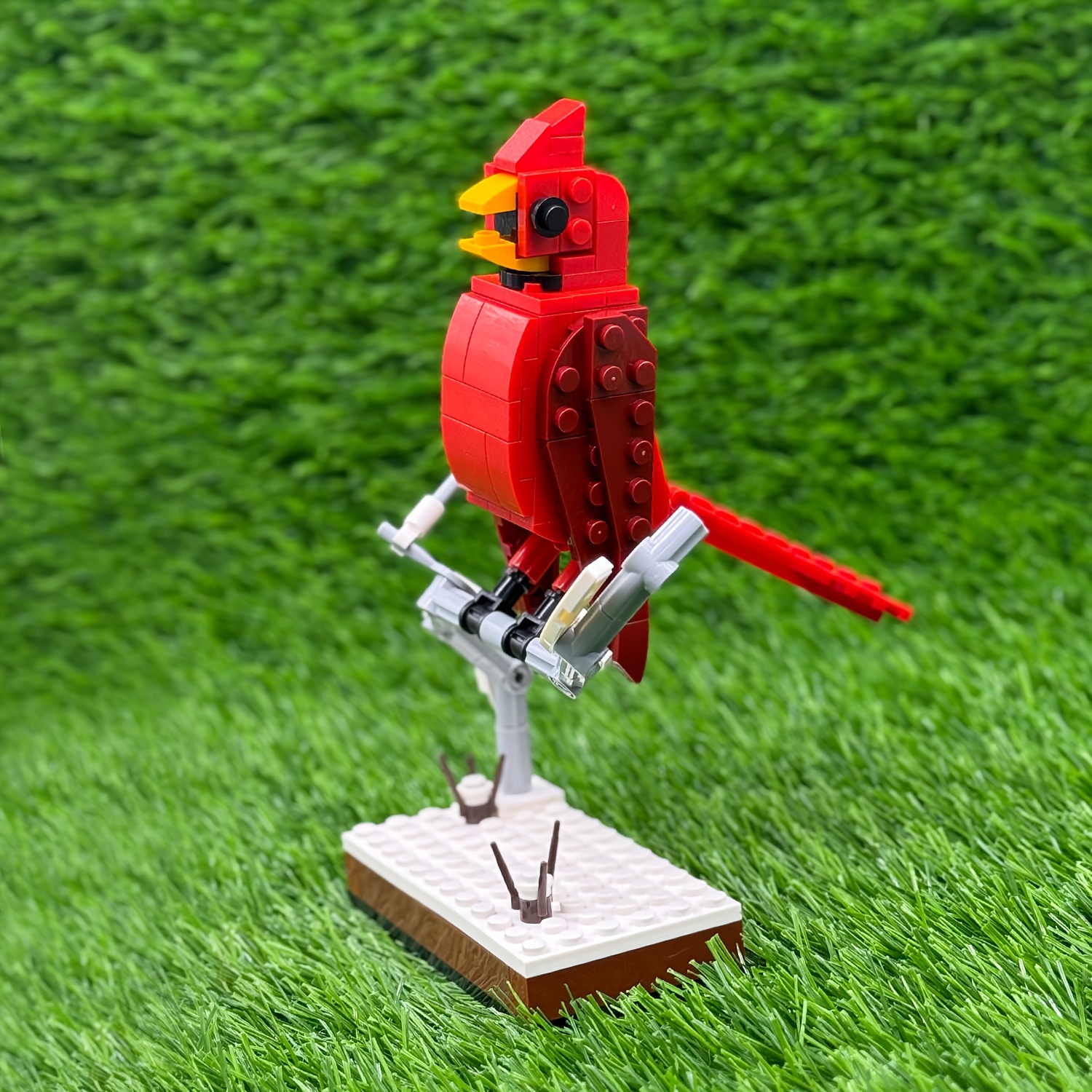 MOC Western Meadowlark & Northern Cardinal Bird Building Blocks