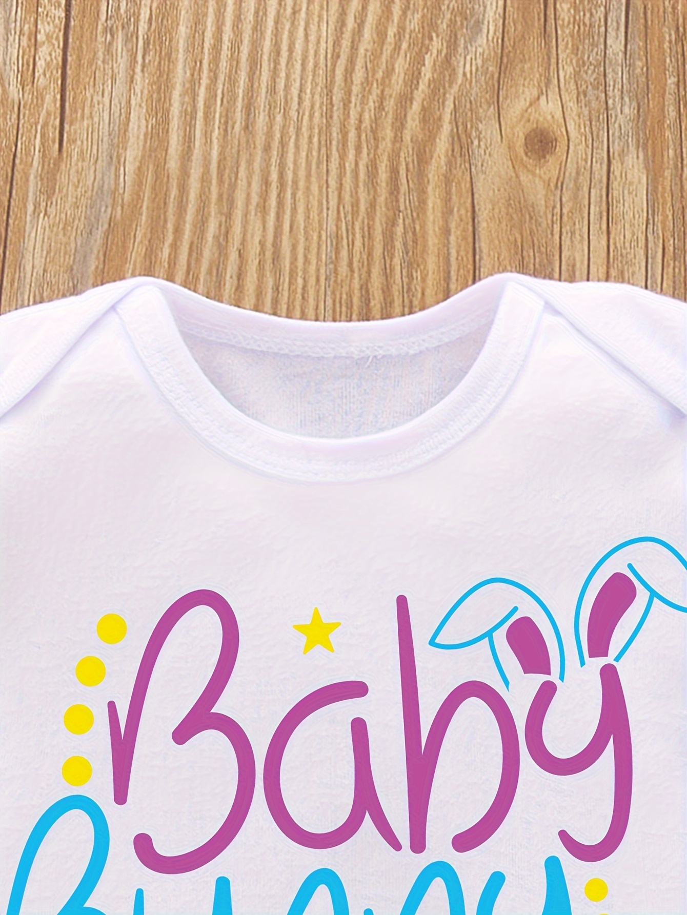 infants baby bunny print bodysuit casual short sleeve onesie baby girls clothing
