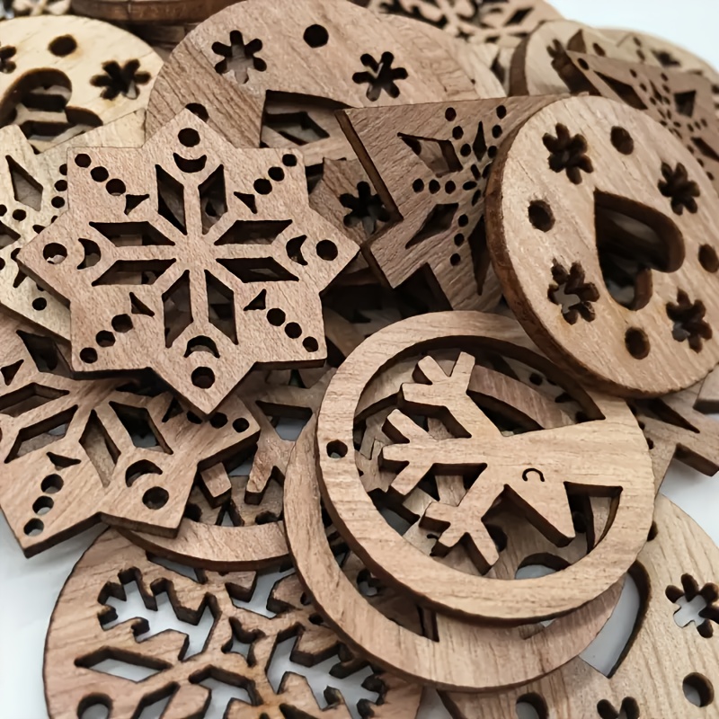 

50pcs Wooden & For Diy Crafts - For , Decorations & Party Supplies