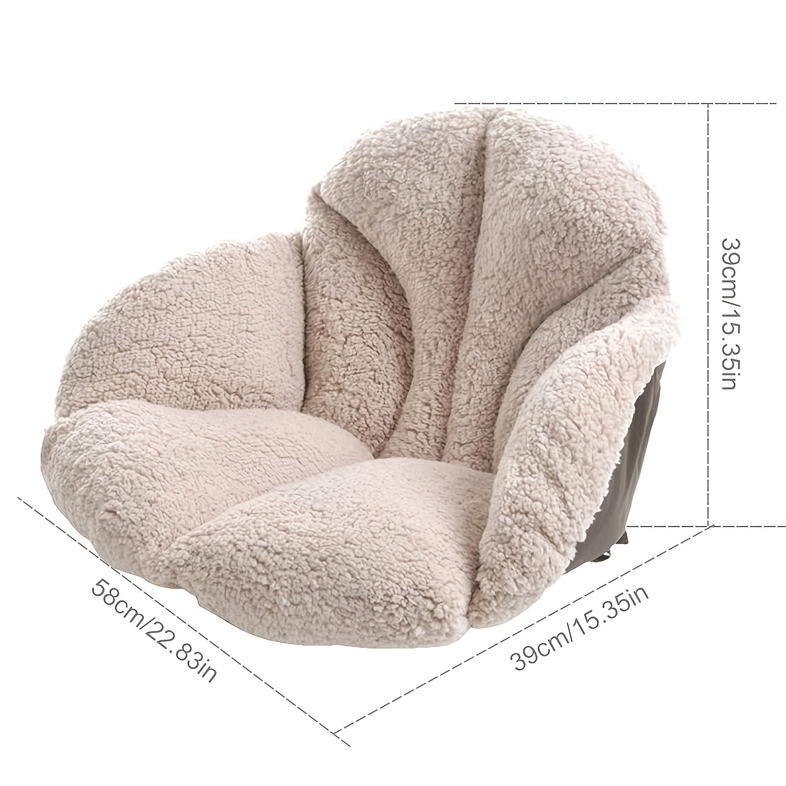 chair cushion office desk cushion warm and comfortable   cushion backrest cushion lumbar backrest support winter plush cushion suitable for home office chairs and car seats Product details 1