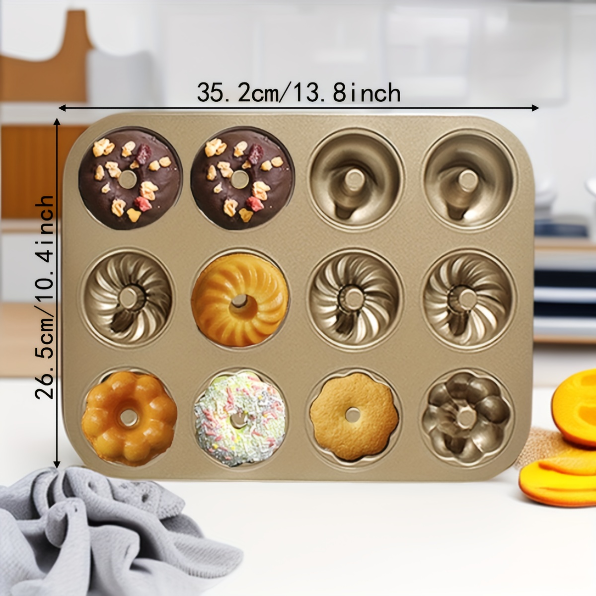 12 donut cake mold oven safe three flower muffin Temu Australia