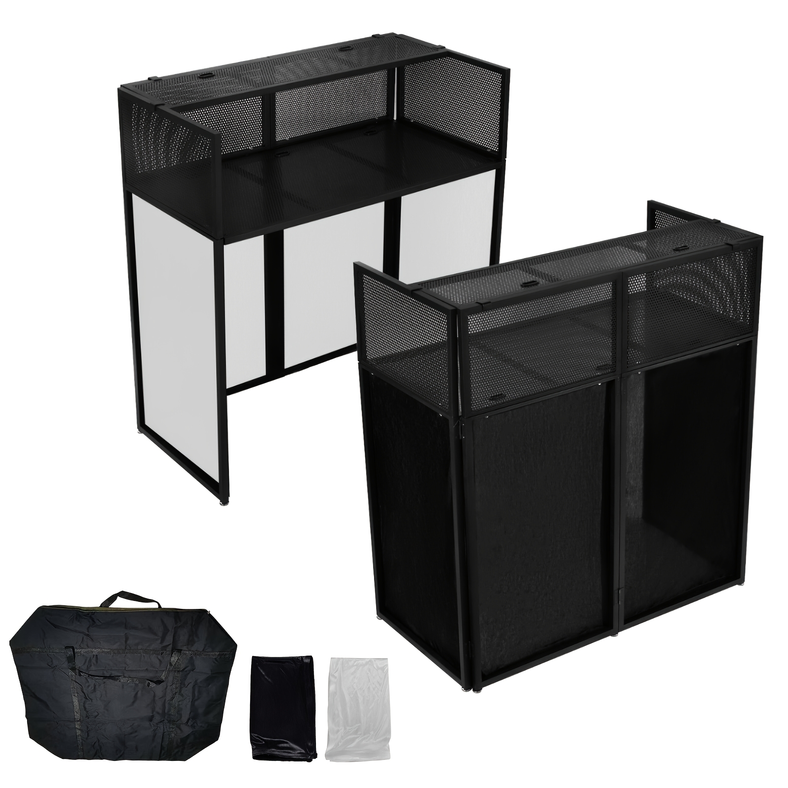 TEMU Support de table DJ portable | Support de table DJ portable | 40" de long X 20" de large Support DJ portable avec cadre pliable et hauteur