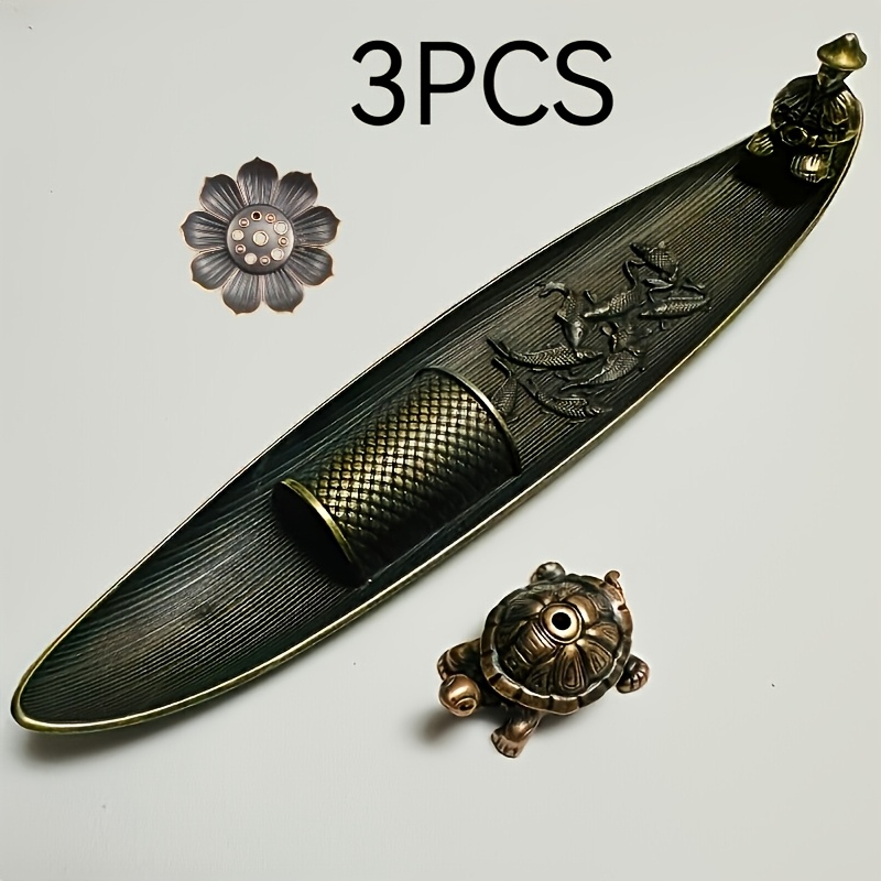 TEMU 3pcs Combination (fishing Boat Lotus Turtle) Straight Hole, Very Suitable For Christmas, Halloween, Easter, Hanukkah, Thanksgiving, And Other