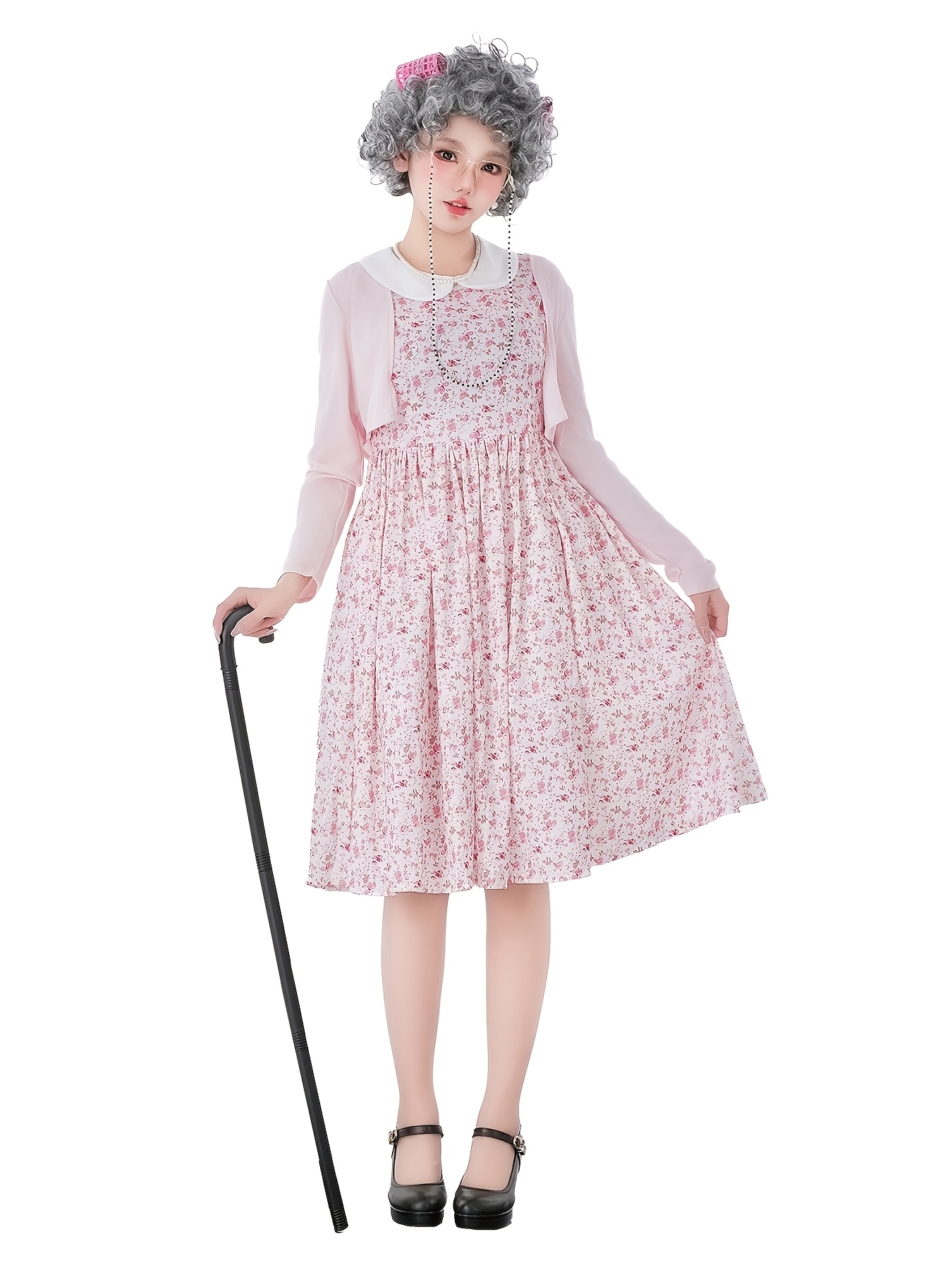old lady floral dress woman sold on Temu United States Sept26-launch-2