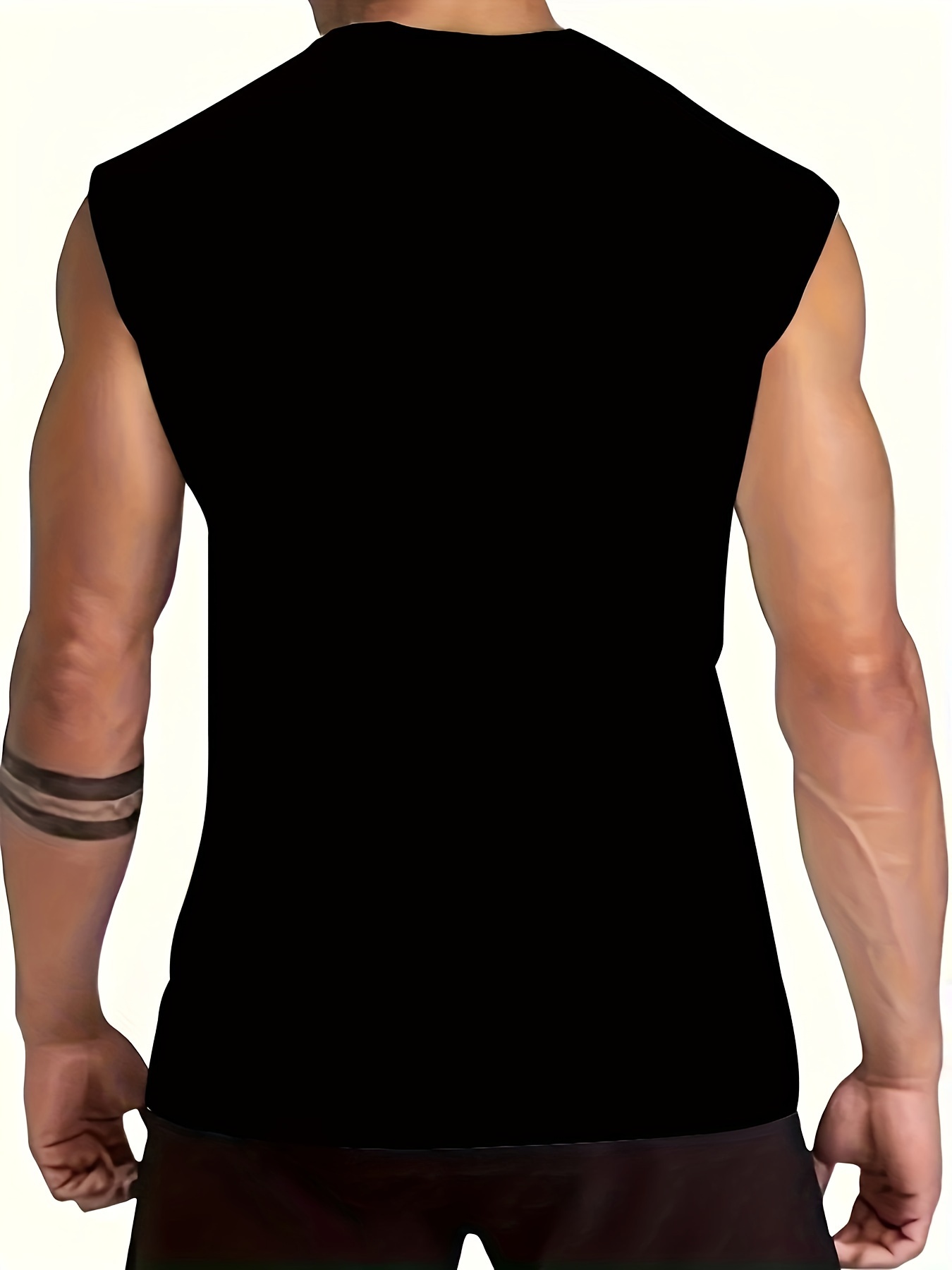 Men's Oversized Patriotic Print Sleeveless T-Shirt - Comfortable & Breathable Summer Fitness Training Vest, 95% Polyester with Spandex, Machine Washable, Regular Fit for Men & Teens, Basketball Training Gear | Casual Style Vest | Polyester Spandex Blend, PLUS SIZE