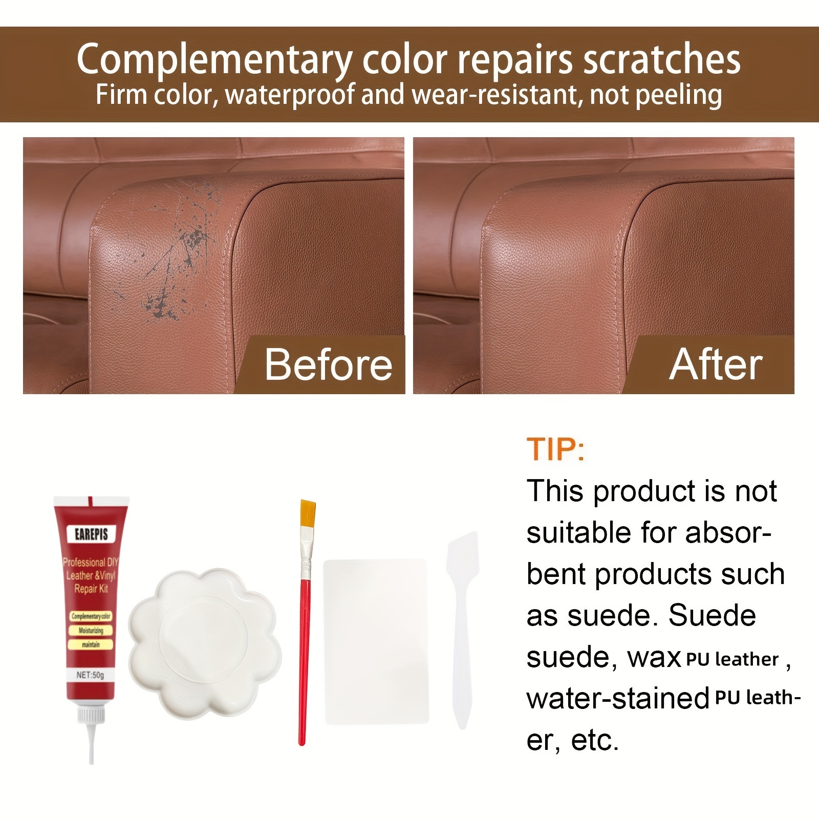 Faux Leather Vinyl Repair Kit Sustainable Conditioner Car Temu