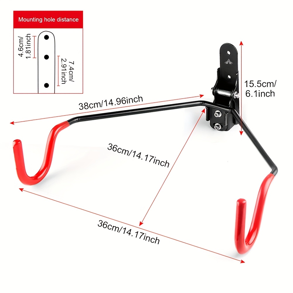 Heavy Duty Wall Mounted Bike Hanger Stand for Indoor Garage - Vertical Bike Storage Rack with Space-Saving Bike Shelf, Holds Multiple, Ideal for Gym, Apartment, Stable - Bike Hanger System