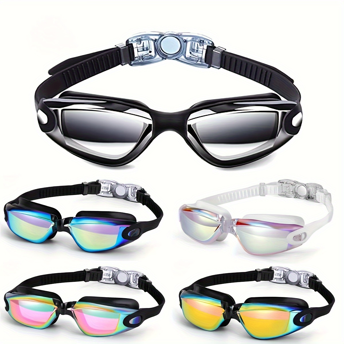 

Hd Swimming Goggles For Adults - Waterproof Silicone Swimming Goggles With Adjustable Straps, Suitable For Outdoor Relaxation And Sports In The Pool