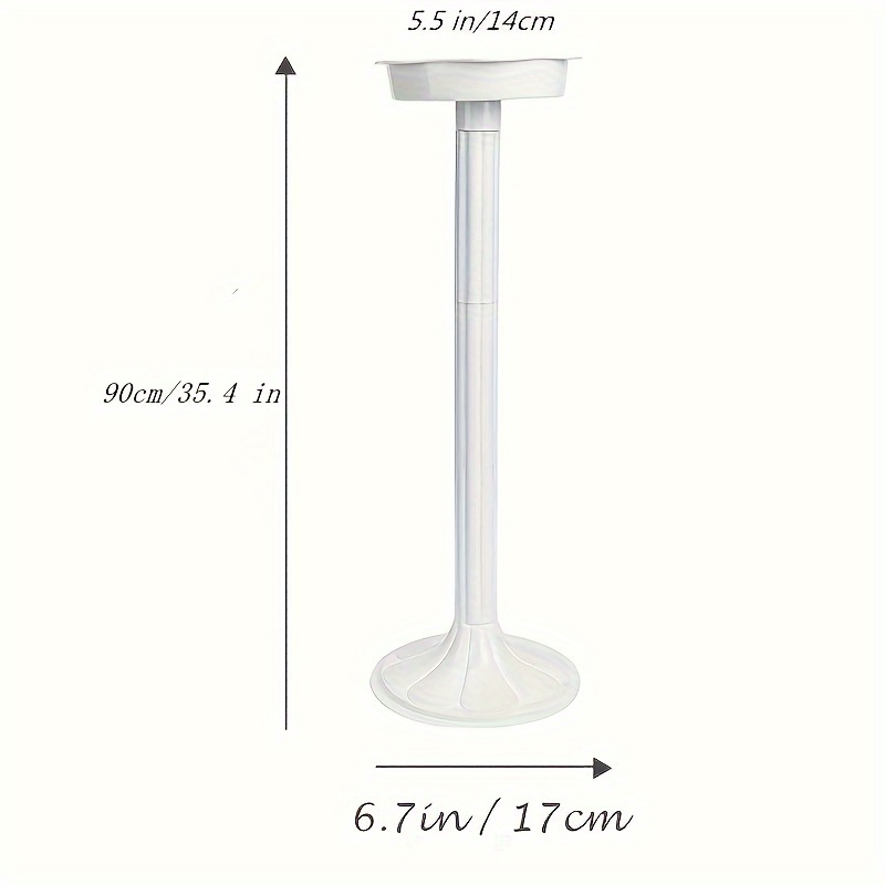 TEMU Support de Fleurs Élégant en Plastique Blanc de Colonne Romaine - 35.4" de Hauteur, Parfait pour , Anniversaires & Événements Spéciaux