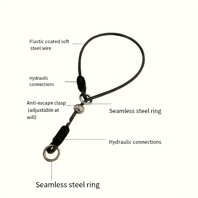 Dog Training Leash with Adjustable Metal P-Collar, Anti-Pull Design
