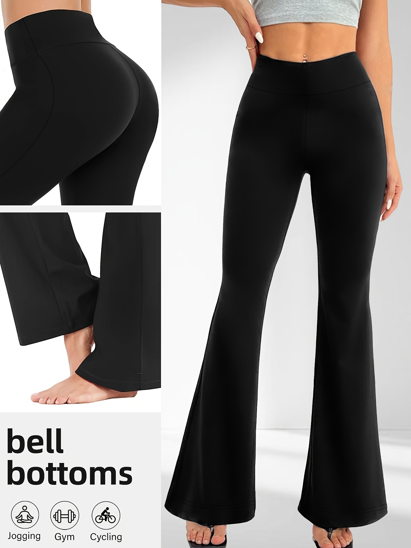womens flare pants sold on Temu United States