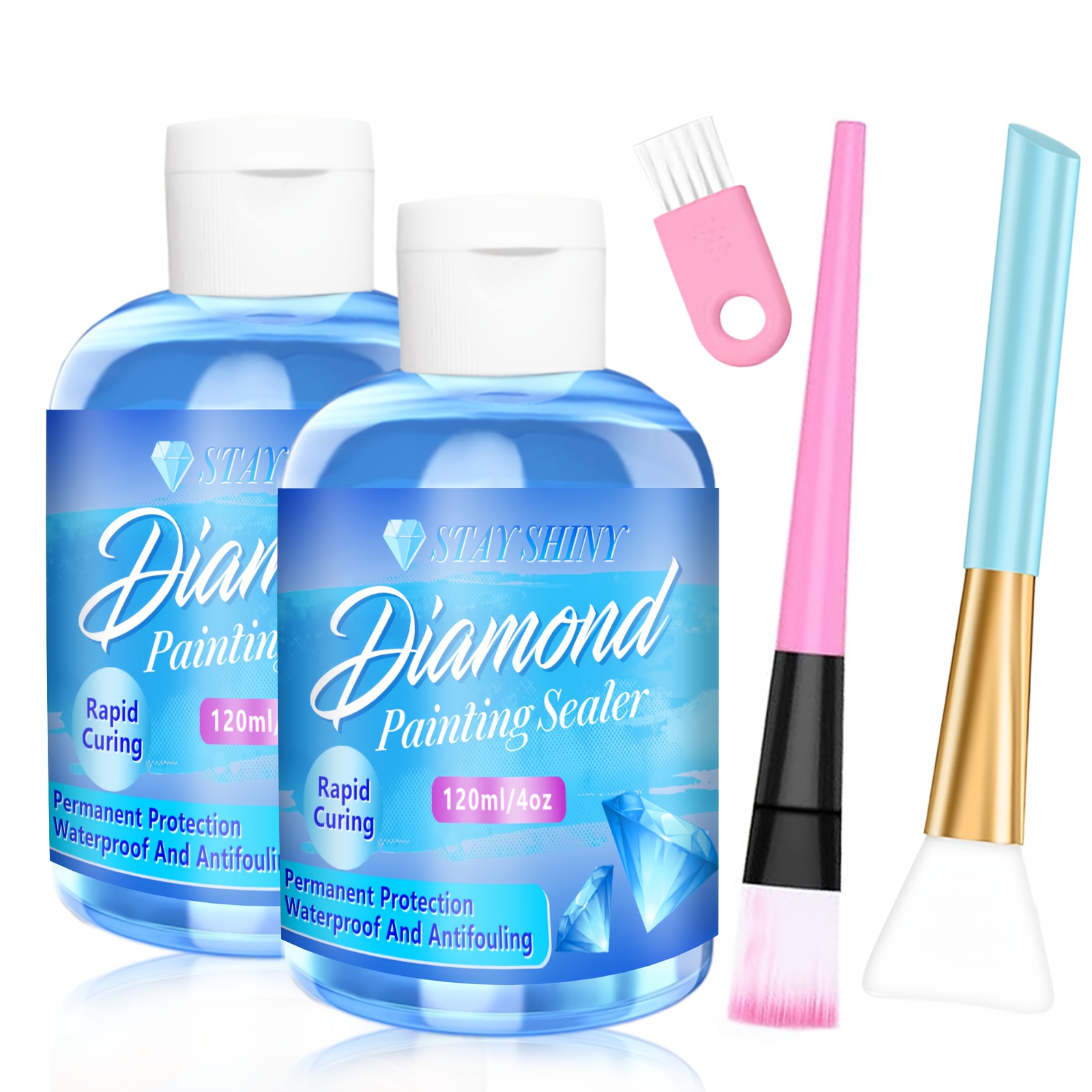 

Diamond Painting Sealant Kit With Brush, Diamond Jewelry Accessories For Adults, Easy To Store, Permanent Diamond Painting Effect, Fast And Protection Of Diamonds Perfect Permanent Bright Effect.