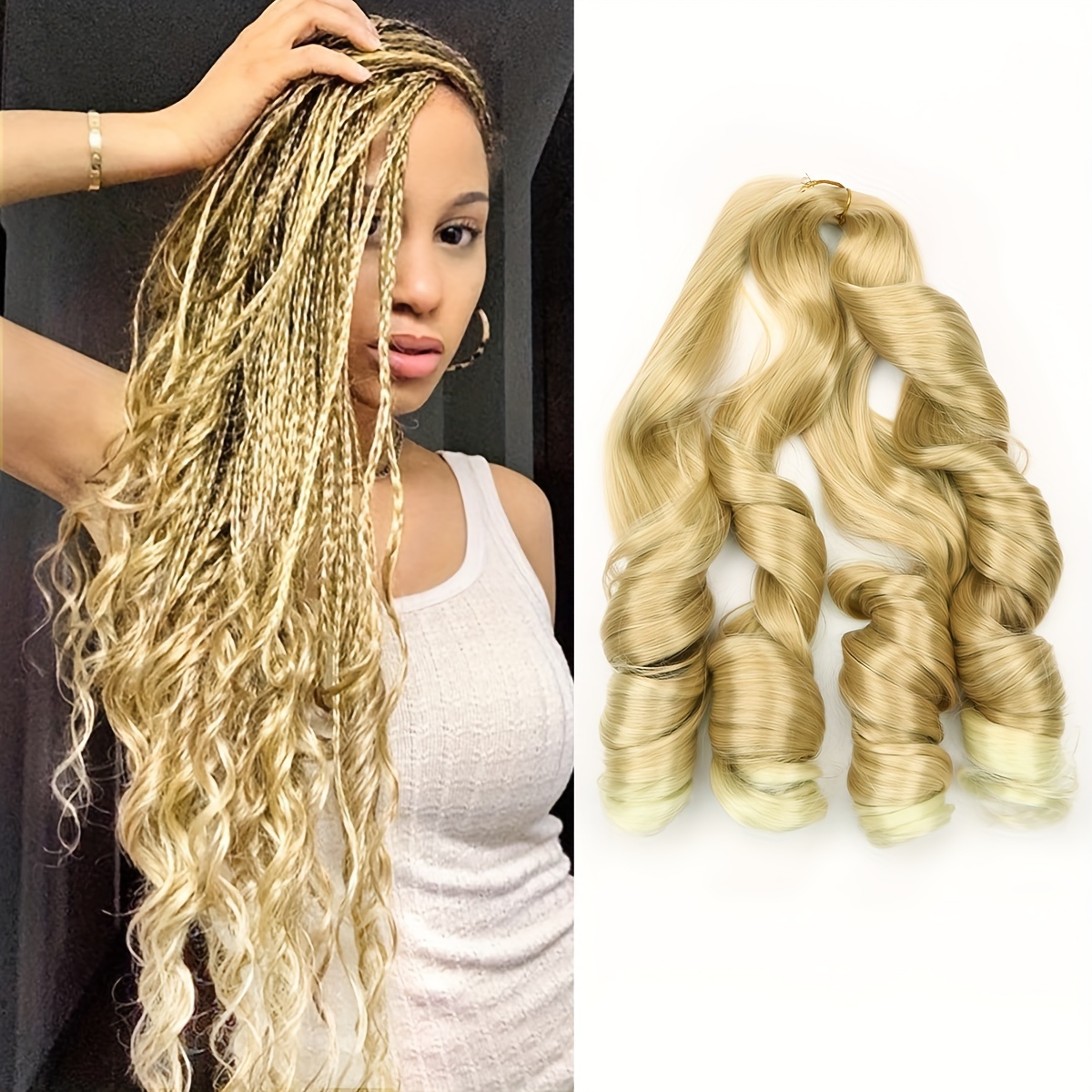 French Curly Crochet Braids Braided Hair Crochet Wavy Hair - Temu